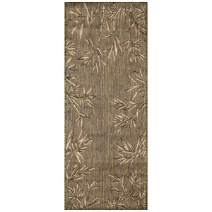 Trans Ocean Liora Manne Carmel Botanical Leaf Indoor/Outdoor Area Rug With Elegant Bamboo Border Design Green Polypropylene,Polyester Crer5848806