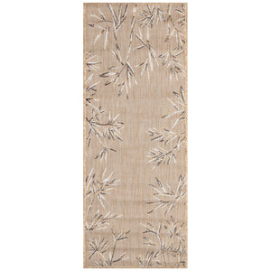 Trans Ocean Liora Manne Carmel Botanical Leaf Indoor/Outdoor Area Rug With Elegant Bamboo Border Design Tan Polypropylene,Polyester Crer5848812