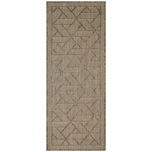 Trans Ocean Liora Manne Carmel Pyramid Indoor/Outdoor Area Rug - Contemporary Geometric Design For Stylish Spaces Green Polypropylene,Polyester Crer5849606
