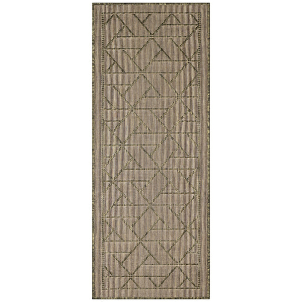 Trans Ocean Liora Manne Carmel Pyramid Indoor/Outdoor Area Rug - Contemporary Geometric Design For Stylish Spaces Green Polypropylene,Polyester Crer5849606