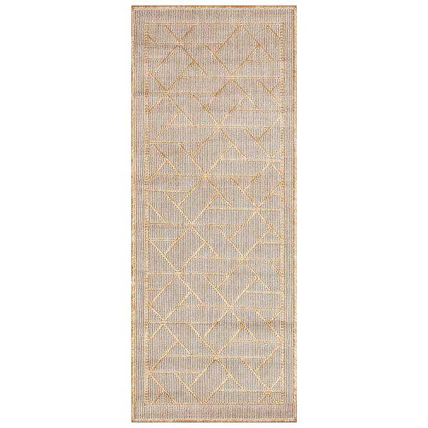 Trans Ocean Liora Manne Carmel Pyramid Indoor/Outdoor Area Rug - Contemporary Geometric Design For Stylish Spaces Beige Polypropylene,Polyester Crer5849612