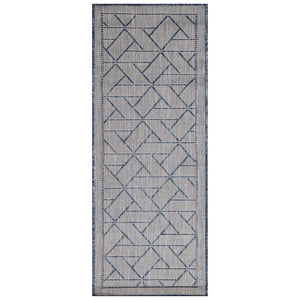 Trans Ocean Liora Manne Carmel Pyramid Indoor/Outdoor Area Rug - Contemporary Geometric Design For Stylish Spaces Navy Polypropylene,Polyester Crer5849633