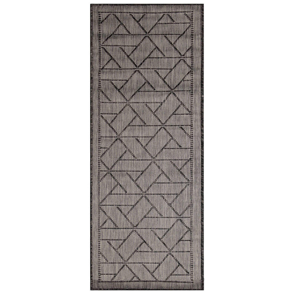 Trans Ocean Liora Manne Carmel Pyramid Indoor/Outdoor Area Rug - Contemporary Geometric Design For Stylish Spaces Black Polypropylene,Polyester Crer5849648