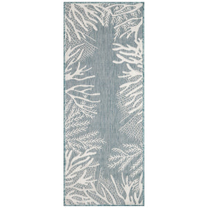 Trans Ocean Liora Manne Carmel Reef Border Indoor/Outdoor Area Rug - Elegant Coastal Design For Any Space Blue Polypropylene,Polyester Crer5849804