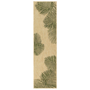 Trans Ocean Liora Manne Carmel Palm Indoor/Outdoor Area Rug – Tropical Botanical Leaf Design For Any Space Green Polypropylene,Polyester Crer5843906