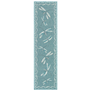 Trans Ocean Liora Manne Carmel Dragonfly Indoor/Outdoor Area Rug – Vibrant Nature Design For Stylish Spaces Blue Polypropylene,Polyester Crer8844004