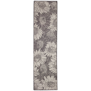 Trans Ocean Liora Manne Carmel Sunflower Field Area Rug - Transitional Botanical Design For Indoor & Outdoor Spaces Black Polypropylene,Polyester Crer8848348