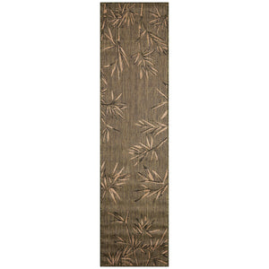 Trans Ocean Liora Manne Carmel Botanical Leaf Indoor/Outdoor Area Rug With Elegant Bamboo Border Design Green Polypropylene,Polyester Crer8848806