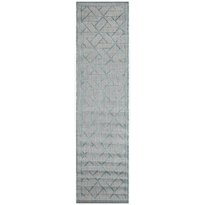 Trans Ocean Liora Manne Carmel Pyramid Indoor/Outdoor Area Rug - Contemporary Geometric Design For Stylish Spaces Blue Polypropylene,Polyester Crer8849604