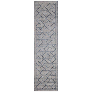 Trans Ocean Liora Manne Carmel Pyramid Indoor/Outdoor Area Rug - Contemporary Geometric Design For Stylish Spaces Navy Polypropylene,Polyester Crer8849633