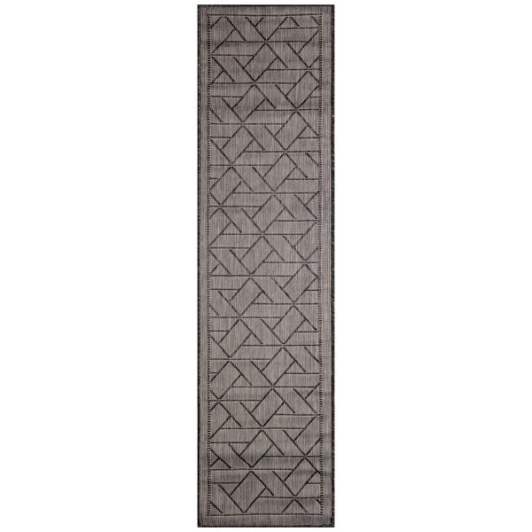 Trans Ocean Liora Manne Carmel Pyramid Indoor/Outdoor Area Rug - Contemporary Geometric Design For Stylish Spaces Black Polypropylene,Polyester Crer8849648