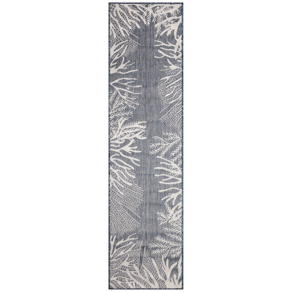 Trans Ocean Liora Manne Carmel Reef Border Indoor/Outdoor Area Rug - Elegant Coastal Design For Any Space Navy Polypropylene,Polyester Crer8849833