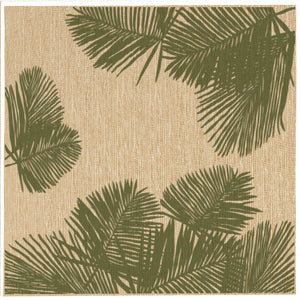 Trans Ocean Liora Manne Carmel Palm Indoor/Outdoor Area Rug – Tropical Botanical Leaf Design For Any Space Green Polypropylene,Polyester Cres8843906