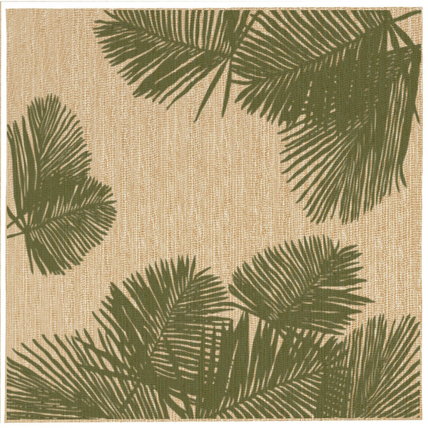 Trans Ocean Liora Manne Carmel Palm Indoor/Outdoor Area Rug – Tropical Botanical Leaf Design For Any Space Green Polypropylene,Polyester Cres8843906