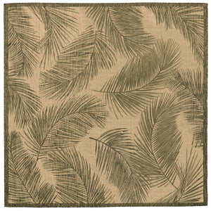 Trans Ocean Liora Manne Carmel Fronds Botanical Indoor/Outdoor Area Rug - Elegant Transitional Design For Any Space Green Polypropylene,Polyester Cres8847406