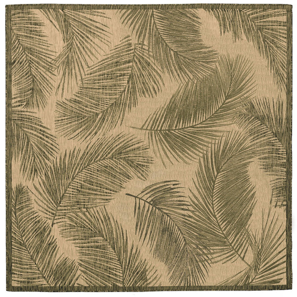 Trans Ocean Liora Manne Carmel Fronds Botanical Indoor/Outdoor Area Rug - Elegant Transitional Design For Any Space Green Polypropylene,Polyester Cres8847406