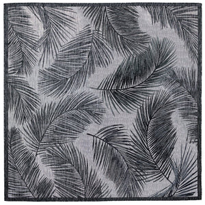 Trans Ocean Liora Manne Carmel Fronds Botanical Indoor/Outdoor Area Rug - Elegant Transitional Design For Any Space Black Polypropylene,Polyester Cres8847448