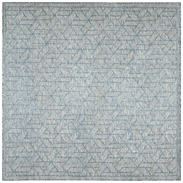 Trans Ocean Liora Manne Carmel Pyramid Indoor/Outdoor Area Rug - Contemporary Geometric Design For Stylish Spaces Blue Polypropylene,Polyester Cres8849604