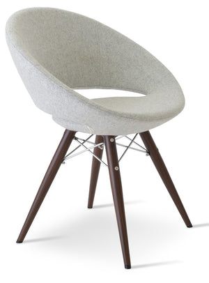 Soho Concept Crescent Mw Dining Chair - Stylish Ergonomic Design With Custom Upholstery & 10-year Guarantee! Walnut,Silver  Soho-concept-dining-chair-02217