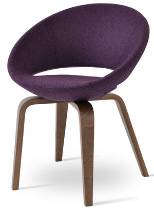 Soho Concept Crescent Plywood Chair - Stylish Dining Seating With Memory Swivel, 5-year Guarantee & Versatile Fabrics Walnut  Soho-concept-dining-chair-02220
