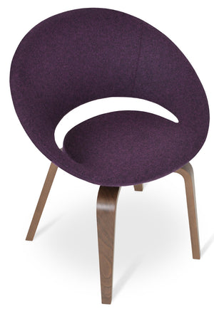 Soho Concept Crescent Plywood Chair - Stylish Dining Seating With Memory Swivel, 5-year Guarantee & Versatile Fabrics Walnut  Soho-concept-dining-chair-02220
