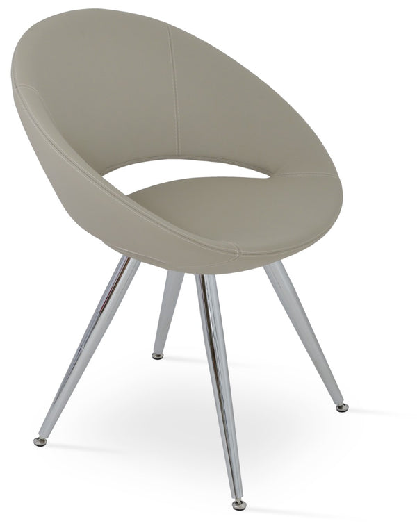 Soho Concept Crescent Star Chair - Elegant Dining Chair With Custom Finishes, Premium Fabric, And 10-year Guarantee Chrome  Soho-concept-dining-chair-02230