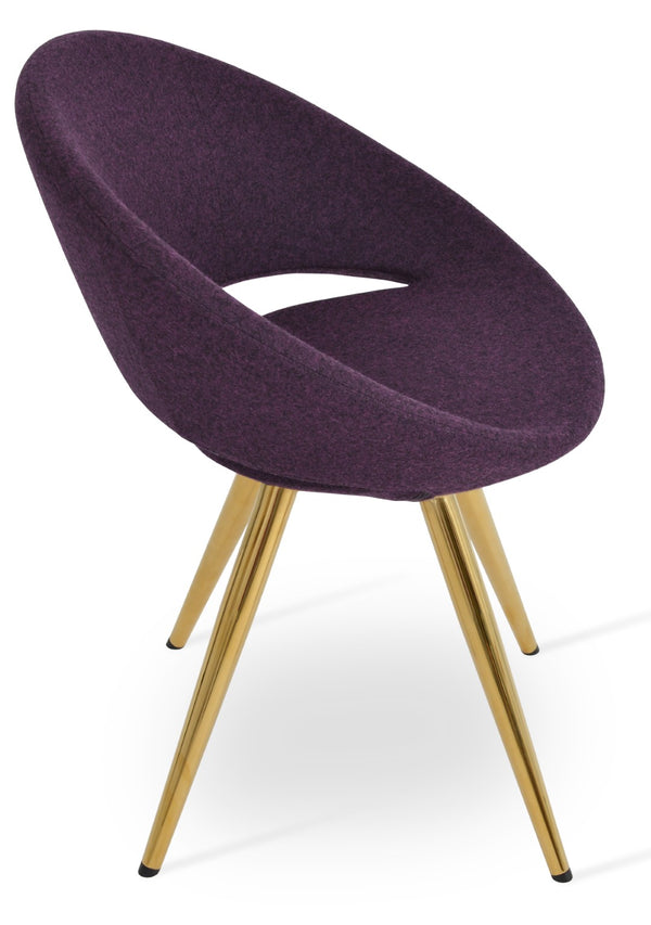 Soho Concept Crescent Star Chair - Elegant Dining Chair With Custom Finishes, Premium Fabric, And 10-year Guarantee Gold  Soho-concept-dining-chair-02237