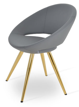 Soho Concept Crescent Star Chair - Elegant Dining Chair With Custom Finishes, Premium Fabric, And 10-year Guarantee Gold,Grey  Soho-concept-dining-chair-02238