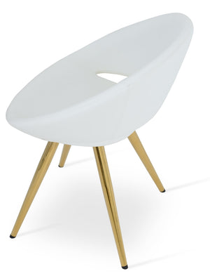 Soho Concept Crescent Star Chair - Elegant Dining Chair With Custom Finishes, Premium Fabric, And 10-year Guarantee Gold,White  Soho-concept-dining-chair-02239