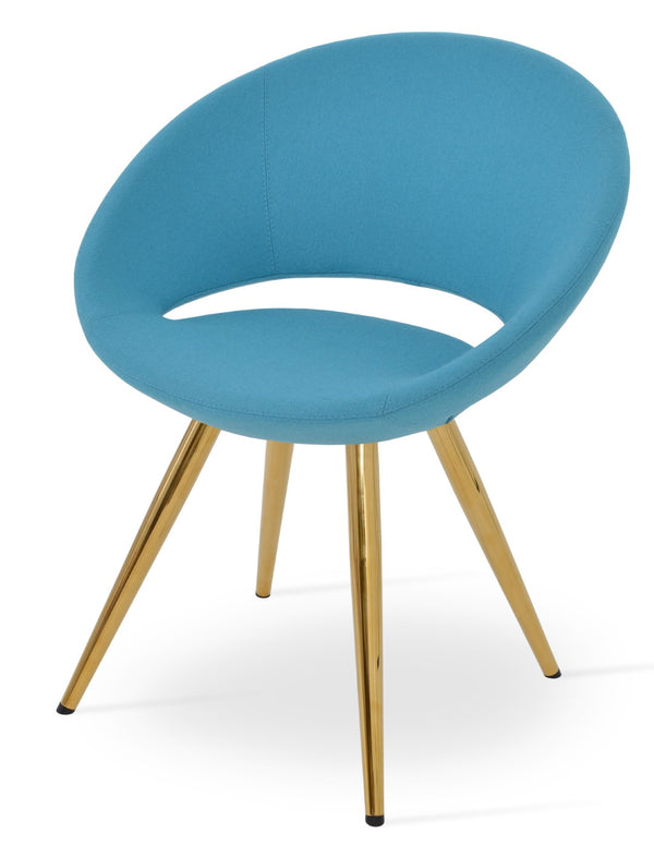 Soho Concept Crescent Star Chair - Elegant Dining Chair With Custom Finishes, Premium Fabric, And 10-year Guarantee Gold,Turquoise  Soho-concept-dining-chair-02236