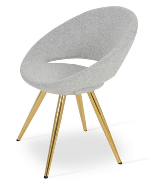 Soho Concept Crescent Star Chair - Elegant Dining Chair With Custom Finishes, Premium Fabric, And 10-year Guarantee Gold,Silver  Soho-concept-dining-chair-02235