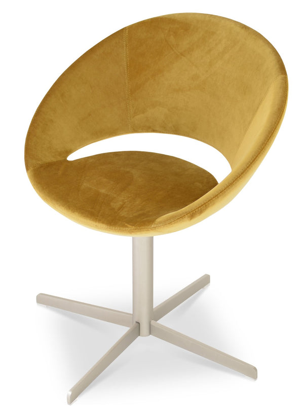 Soho Concept Crescent 4 Star Swivel Chair - Stylish Dining Comfort In Premium Fabrics With 10-year Guarantee! Gold  Soho-concept-dining-chair-02209