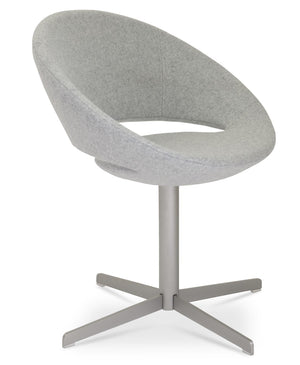 Soho Concept Crescent 4 Star Swivel Chair - Stylish Dining Comfort In Premium Fabrics With 10-year Guarantee! Silver  Soho-concept-dining-chair-02210