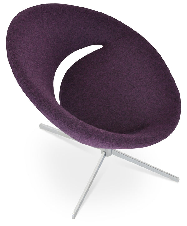 Soho Concept Crescent 4 Star Swivel Chair - Stylish Dining Comfort In Premium Fabrics With 10-year Guarantee! Chrome  Soho-concept-dining-chair-01863