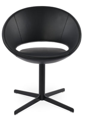 Soho Concept Crescent 4 Star Swivel Chair - Stylish Dining Comfort In Premium Fabrics With 10-year Guarantee! Black  Soho-concept-dining-chair-01835
