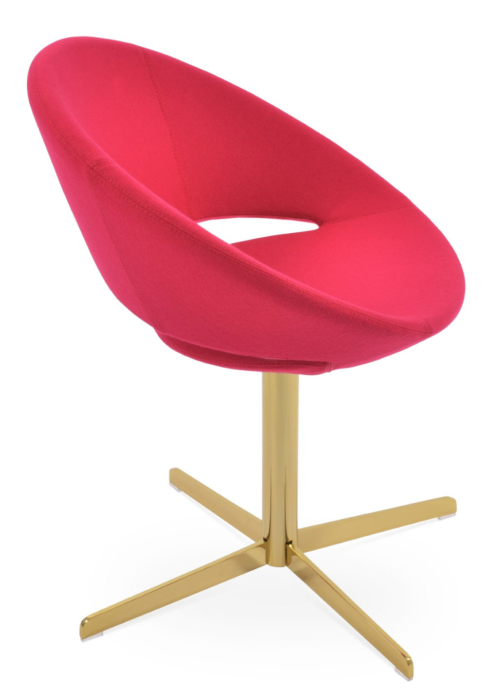 Soho Concept Crescent 4 Star Swivel Chair - Stylish Ergonomic Dining Chair In Wool Or Boucle With 10-year Warranty Gold  Soho-concept-dining-chair-00016