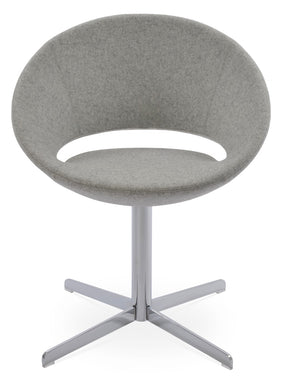 Soho Concept Crescent 4 Star Swivel Chair - Stylish Dining Comfort In Premium Fabrics With 10-year Guarantee! Chrome,Silver  Soho-concept-dining-chair-01836