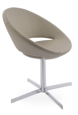 Soho Concept Crescent 4 Star Swivel Chair - Stylish Dining Comfort In Premium Fabrics With 10-year Guarantee! Chrome  Soho-concept-dining-chair-01840