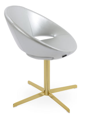 Soho Concept Crescent 4 Star Swivel Chair - Stylish Dining Comfort In Premium Fabrics With 10-year Guarantee! Gold,Silver  Soho-concept-dining-chair-01848