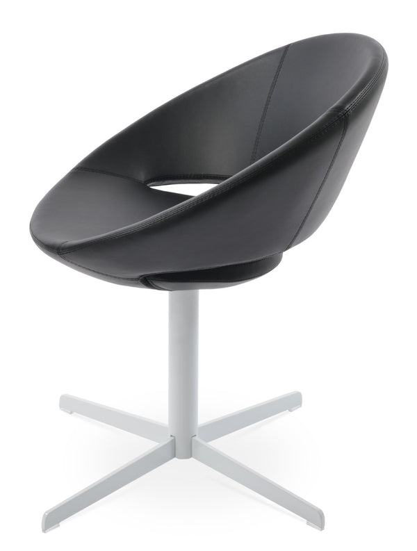 Soho Concept Crescent 4 Star Swivel Chair - Stylish Dining Comfort In Premium Fabrics With 10-year Guarantee! White,Black  Soho-concept-dining-chair-01858