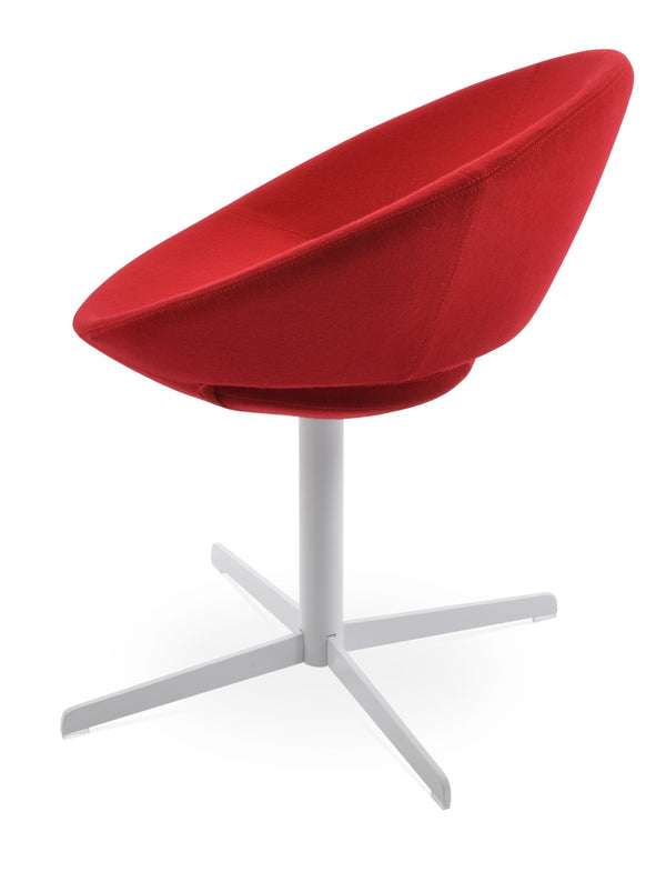 Soho Concept Crescent 4 Star Swivel Chair - Stylish Ergonomic Dining Chair In Wool Or Boucle With 10-year Warranty White,Red  Soho-concept-dining-chair-01857