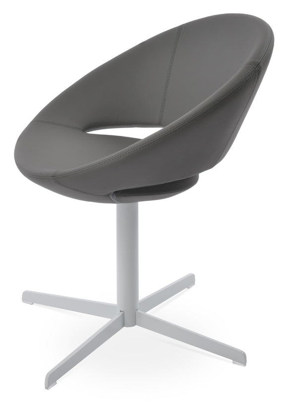 Soho Concept Crescent 4 Star Swivel Chair - Stylish Dining Comfort In Premium Fabrics With 10-year Guarantee! White,Grey  Soho-concept-dining-chair-01854