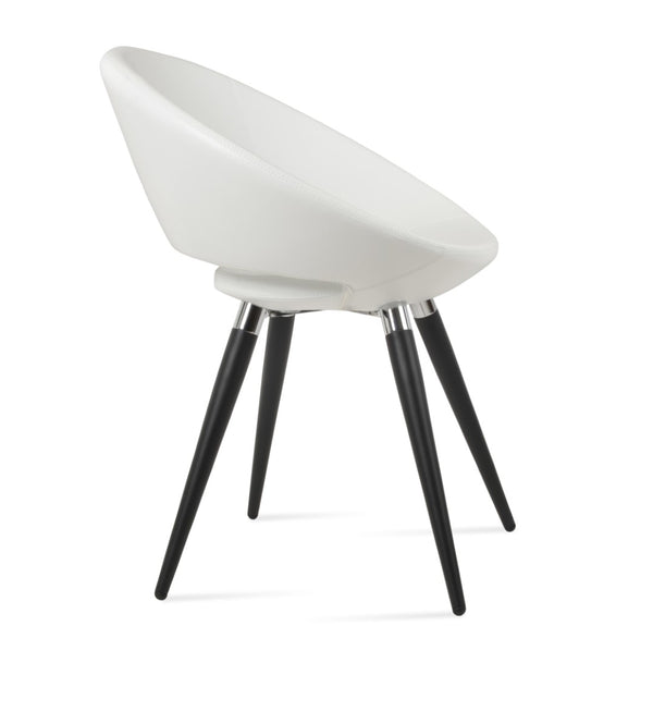 Soho Concept Crescent Ana Dining Chair - Elegant Metal Legs, Stylish Fabric Options & Robust 10-year Guarantee Black,Chrome,White  Soho-concept-dining-chair-01891