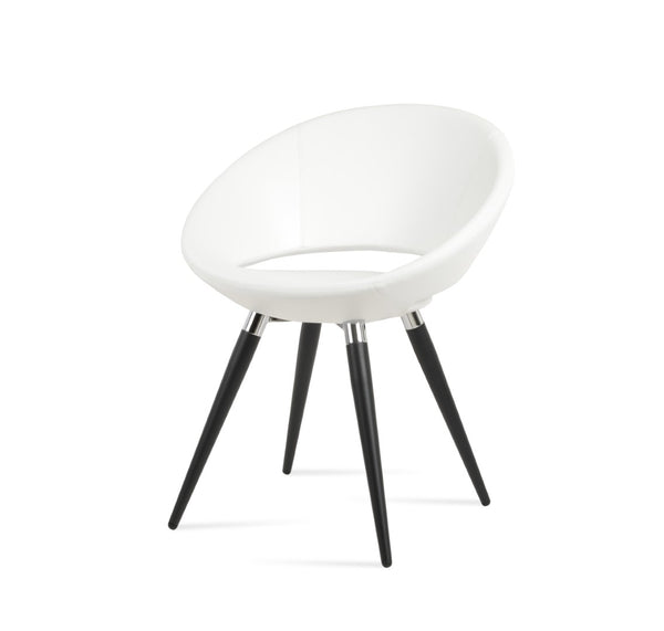 Soho Concept Crescent Ana Dining Chair - Elegant Metal Legs, Stylish Fabric Options & Robust 10-year Guarantee Black,Chrome,White  Soho-concept-dining-chair-01891