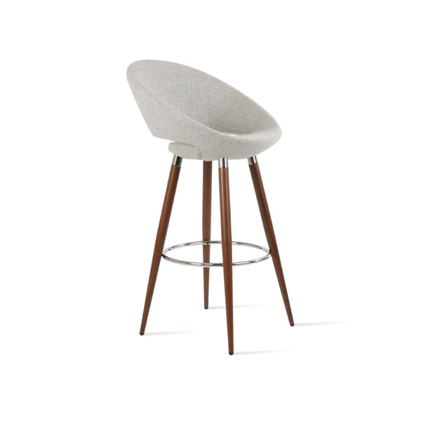 Soho Concept Crescent Ana Barstools & Counterstools - Durable Wool Fabric, Elegant Design, 10-year Guarantee Walnut,Chrome,Silver  Soho-concept-dining-chair-07721