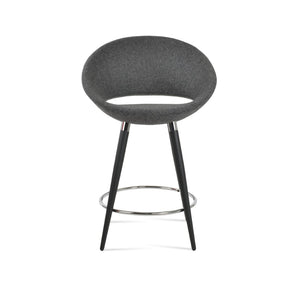 Soho Concept Crescent Ana Barstools & Counterstools - Durable Wool Fabric, Elegant Design, 10-year Guarantee Black,Chrome,Dark Grey  Soho-concept-dining-chair-11224