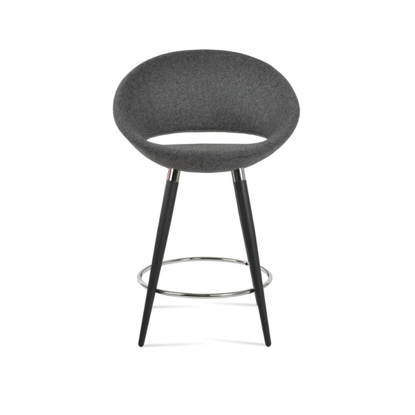 Soho Concept Crescent Ana Barstools & Counterstools - Durable Wool Fabric, Elegant Design, 10-year Guarantee Black,Chrome,Dark Grey  Soho-concept-dining-chair-11224