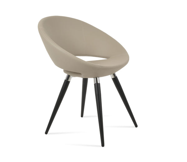 Soho Concept Crescent Ana Dining Chair - Elegant Metal Legs, Stylish Fabric Options & Robust 10-year Guarantee Black,Chrome  Soho-concept-dining-chair-01888