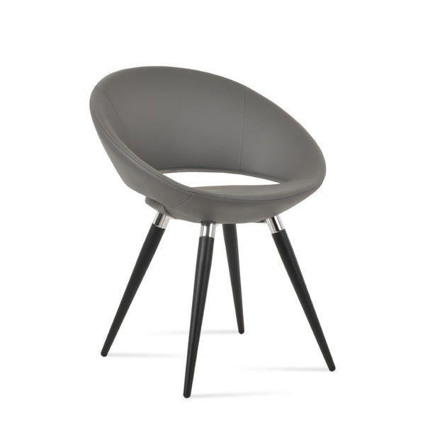 Soho Concept Crescent Ana Dining Chair - Elegant Metal Legs, Stylish Fabric Options & Robust 10-year Guarantee Black,Chrome,Grey  Soho-concept-dining-chair-01882