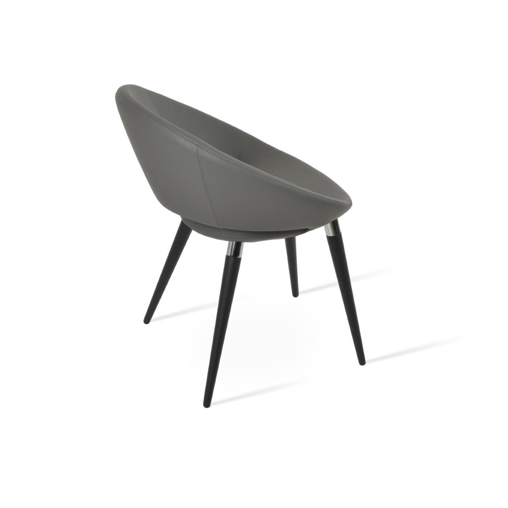 Soho Concept Crescent Ana Dining Chair - Elegant Metal Legs, Stylish Fabric Options & Robust 10-year Guarantee Black,Chrome  Soho-concept-dining-chair-01888